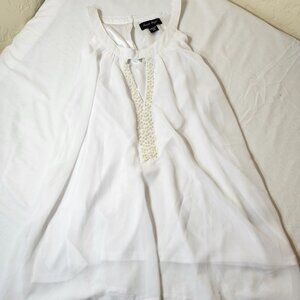 Charlie Paige Sleeveless Blouse With Beaded Front